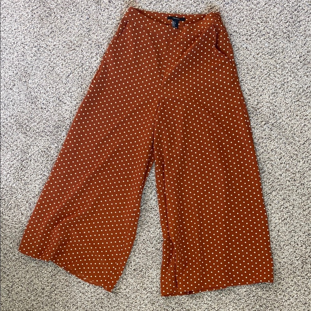 Forever 21 Brown Polka Dot Pants
